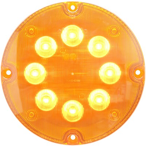 SLL93AB_OPTRONICS SLL93AB Yellow 7 in. Round Warning Lamp 12v
